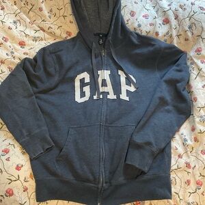 Navy Gap Zipup Hoodie (SOLD ON DEPOP